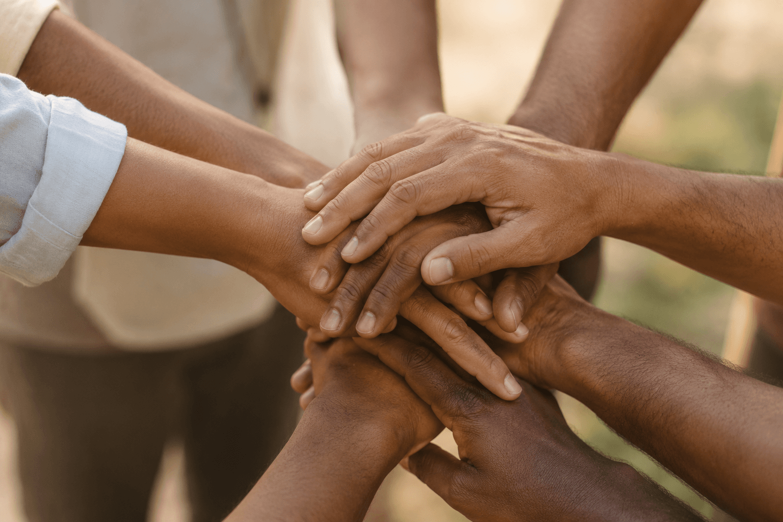 Hands joined in community service
